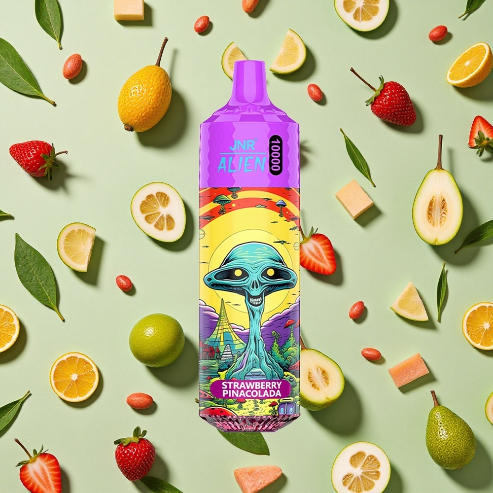 JNR Alien 10000 Puffs 20ml E-líquido Morango Pina Colada