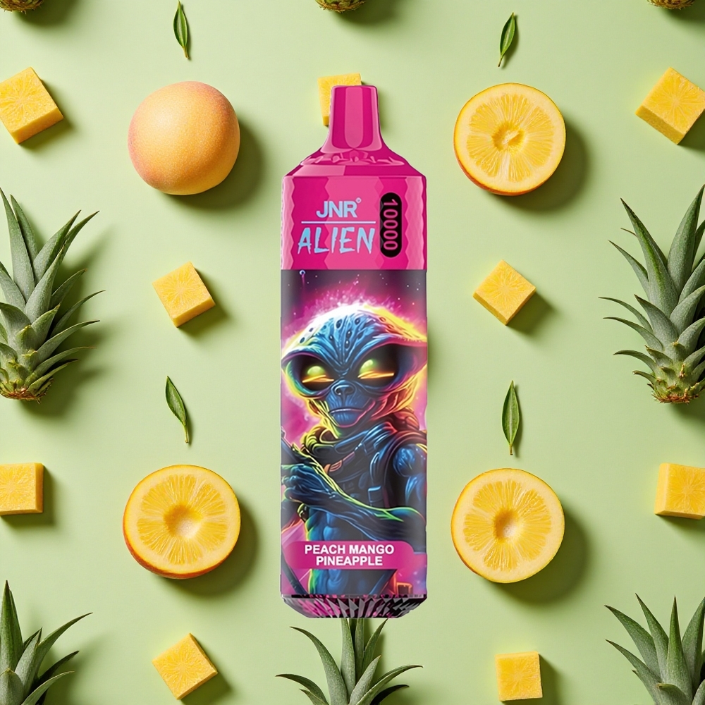 JNR Alien 10000 Puffs 20ml E-líquido Pêssego Manga Abacaxi