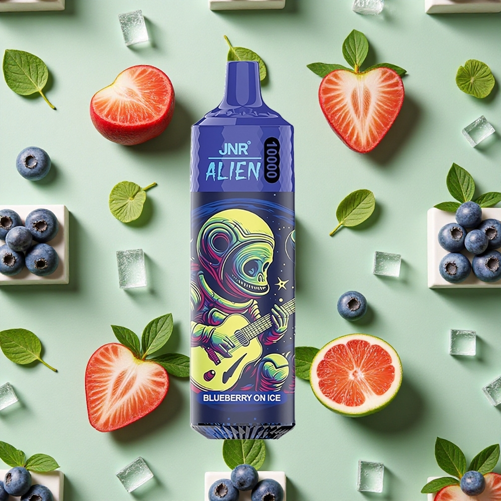 JNR Alien 10000 Puffs Carga Rápida Type-C Mirtilo No Gelo