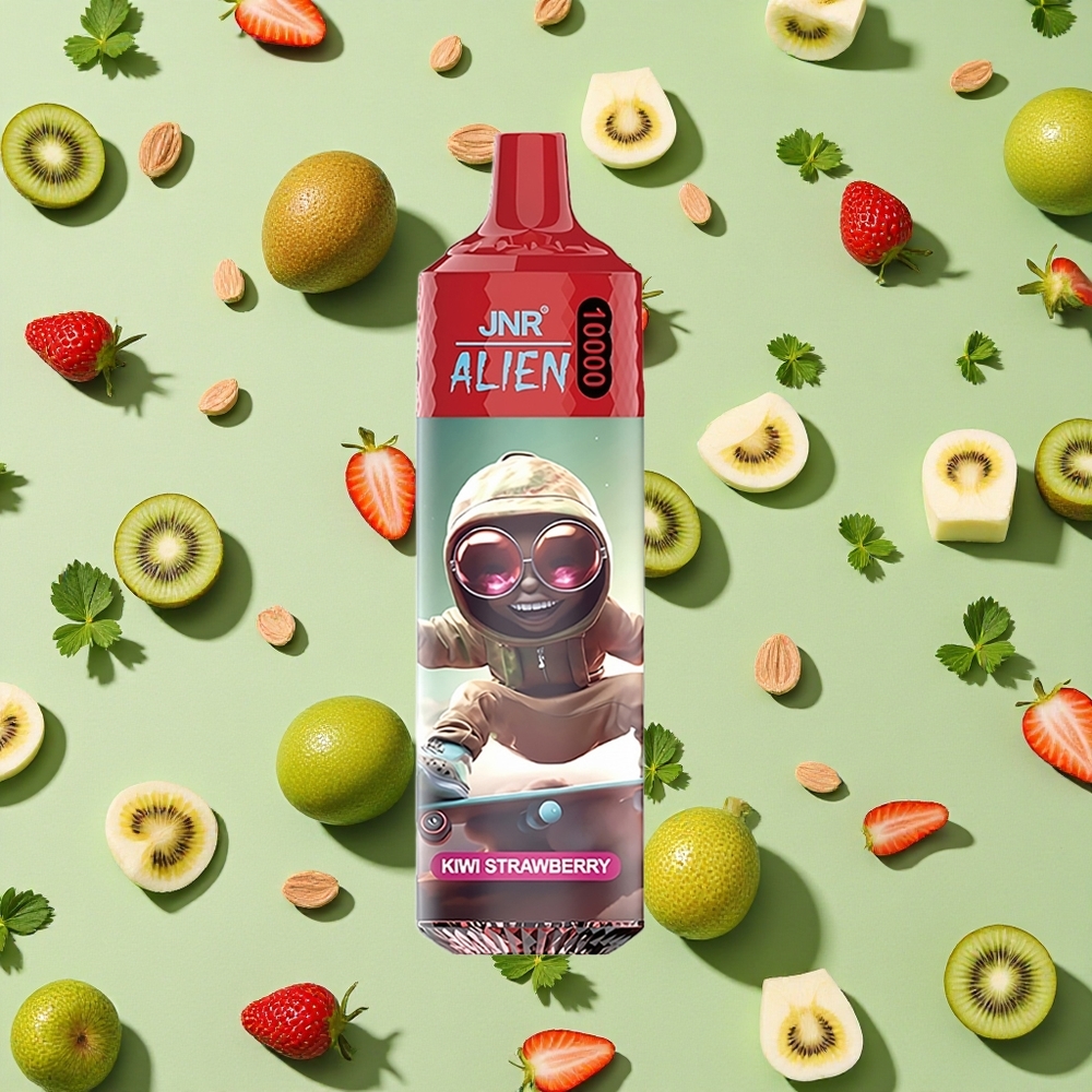 JNR Alien 10000 Puffs Kiwi Morango 850mAh Tipo-C