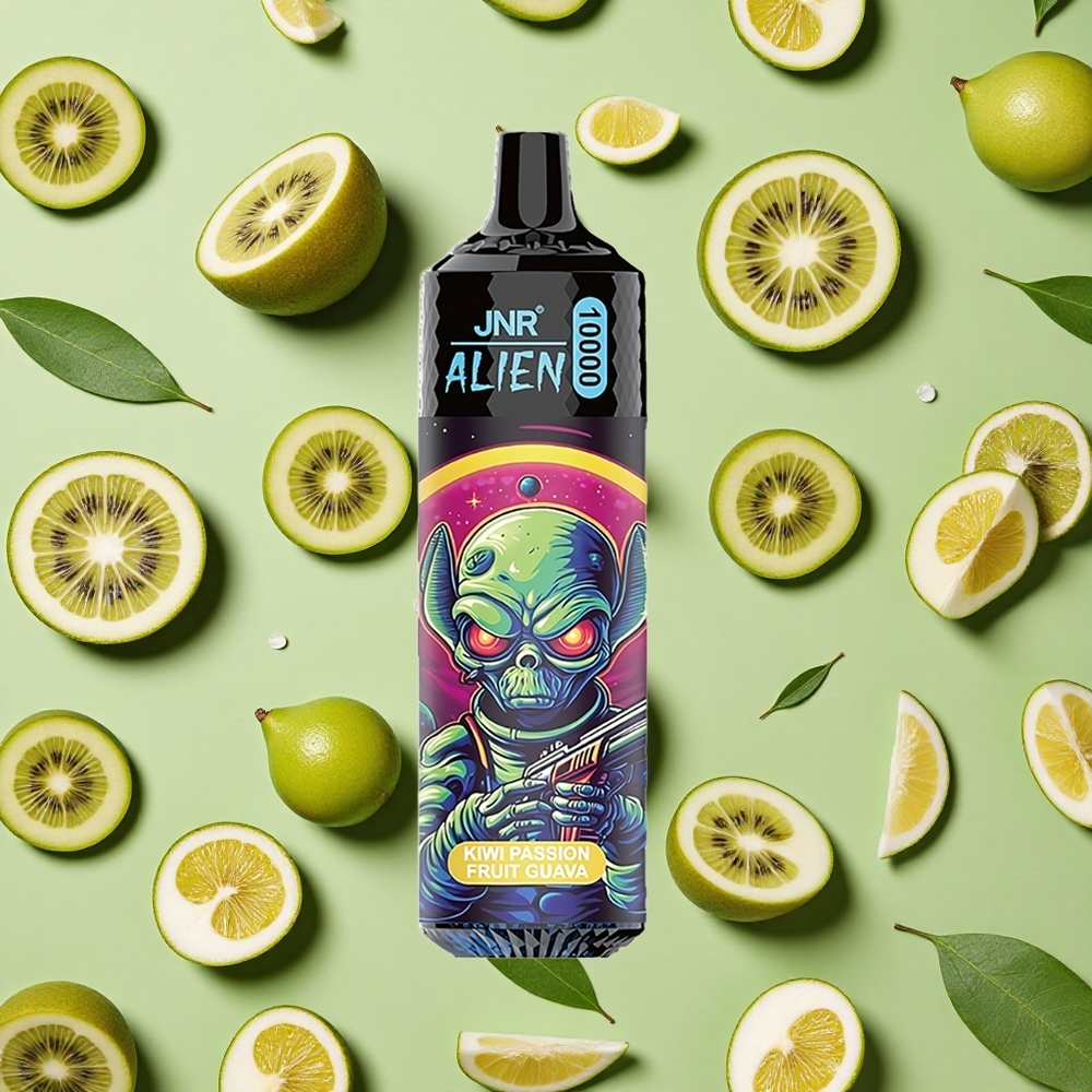 JNR Alien 10000 Puffs Maracujá Kiwi Goiaba 850mAh Tipo-C