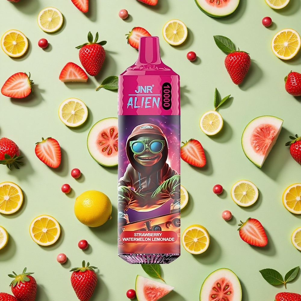 JNR Alien 10000 Puffs Morango Melancia Limonada com LED RGB e Bateria 850mAh