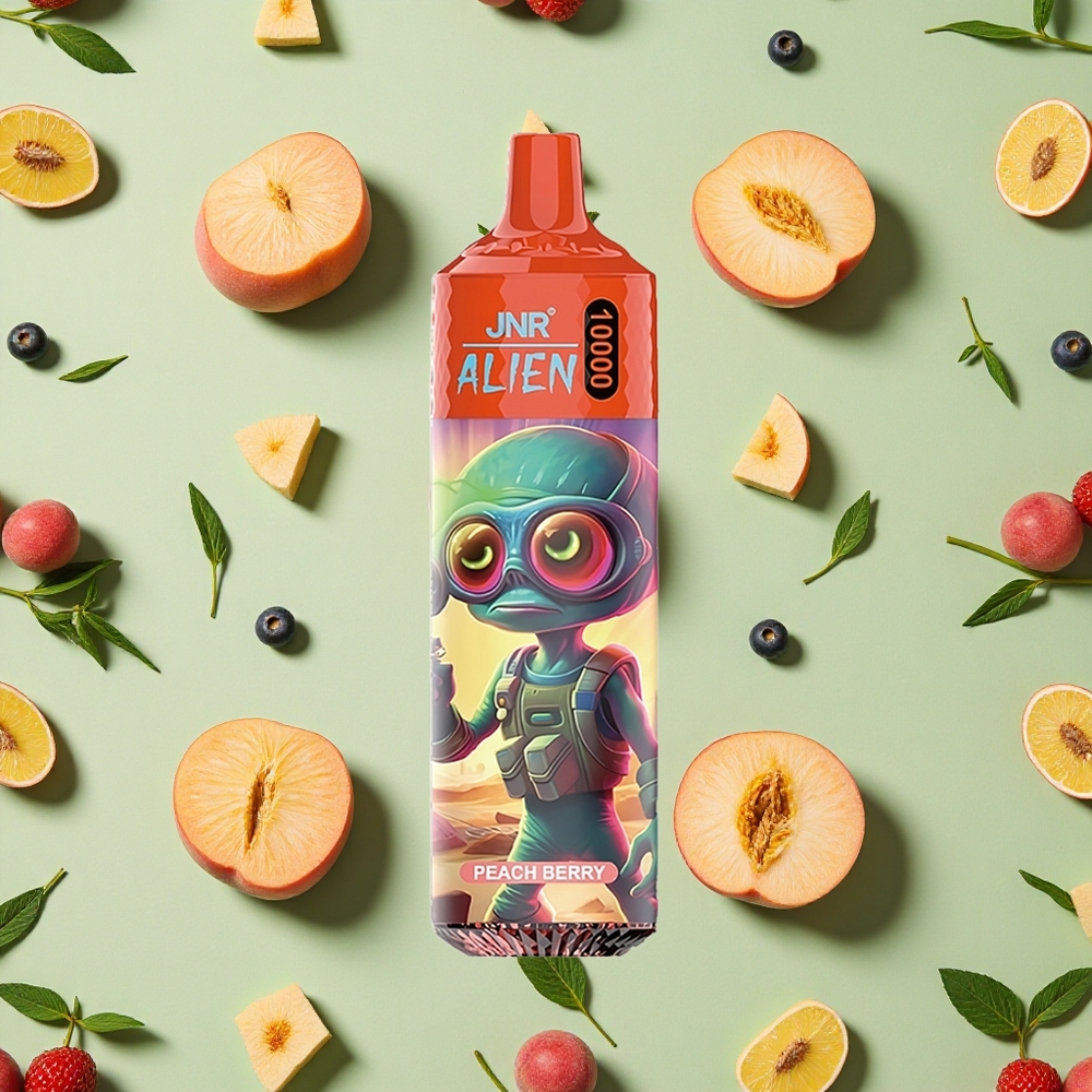 JNR Alien 10000 Puffs Pêssego Frutas Vermelhas