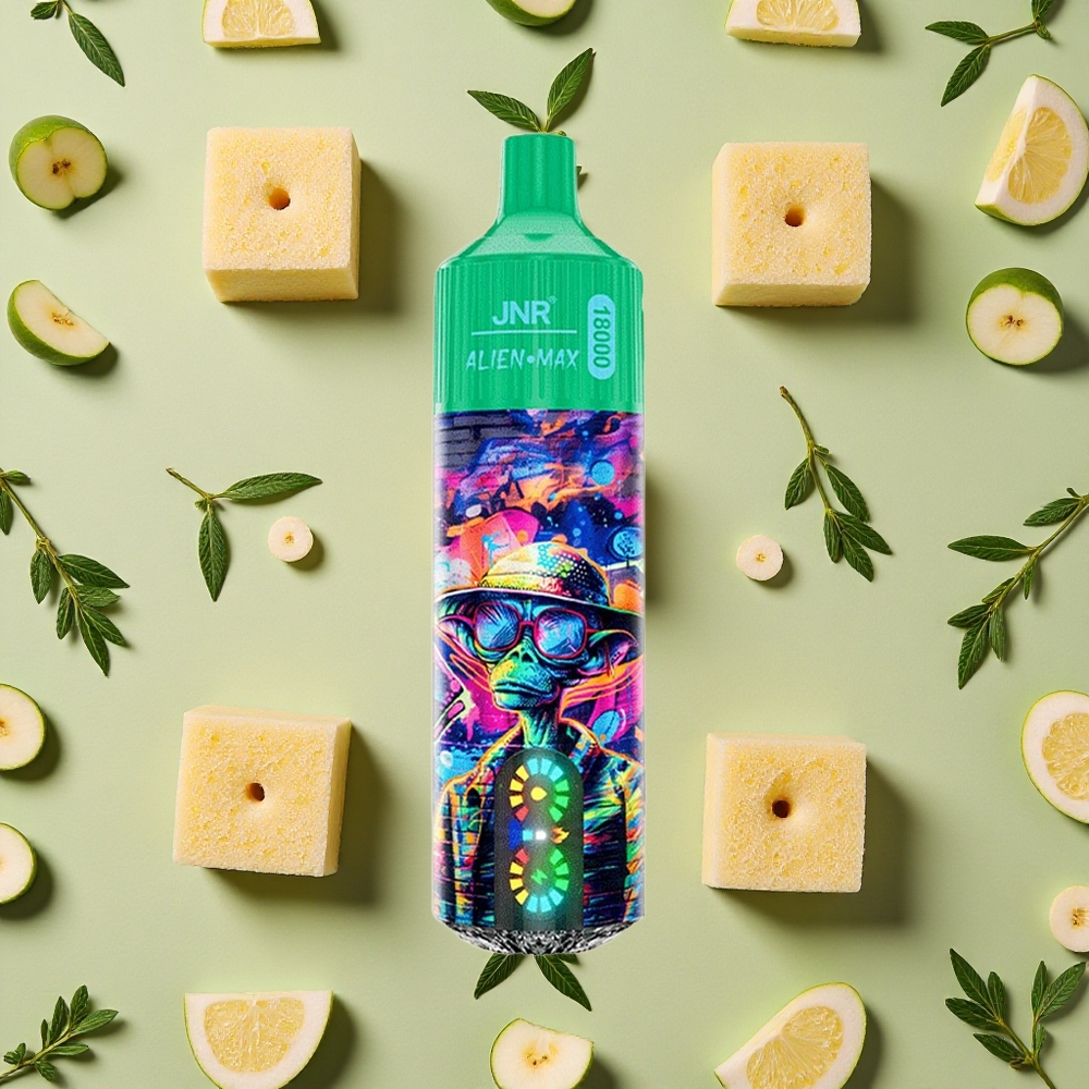 JNR Alien Max 18000 Puffs Maçã Congelada com Bobina de Malha Dupla e 28ml E-líquido E-liquid