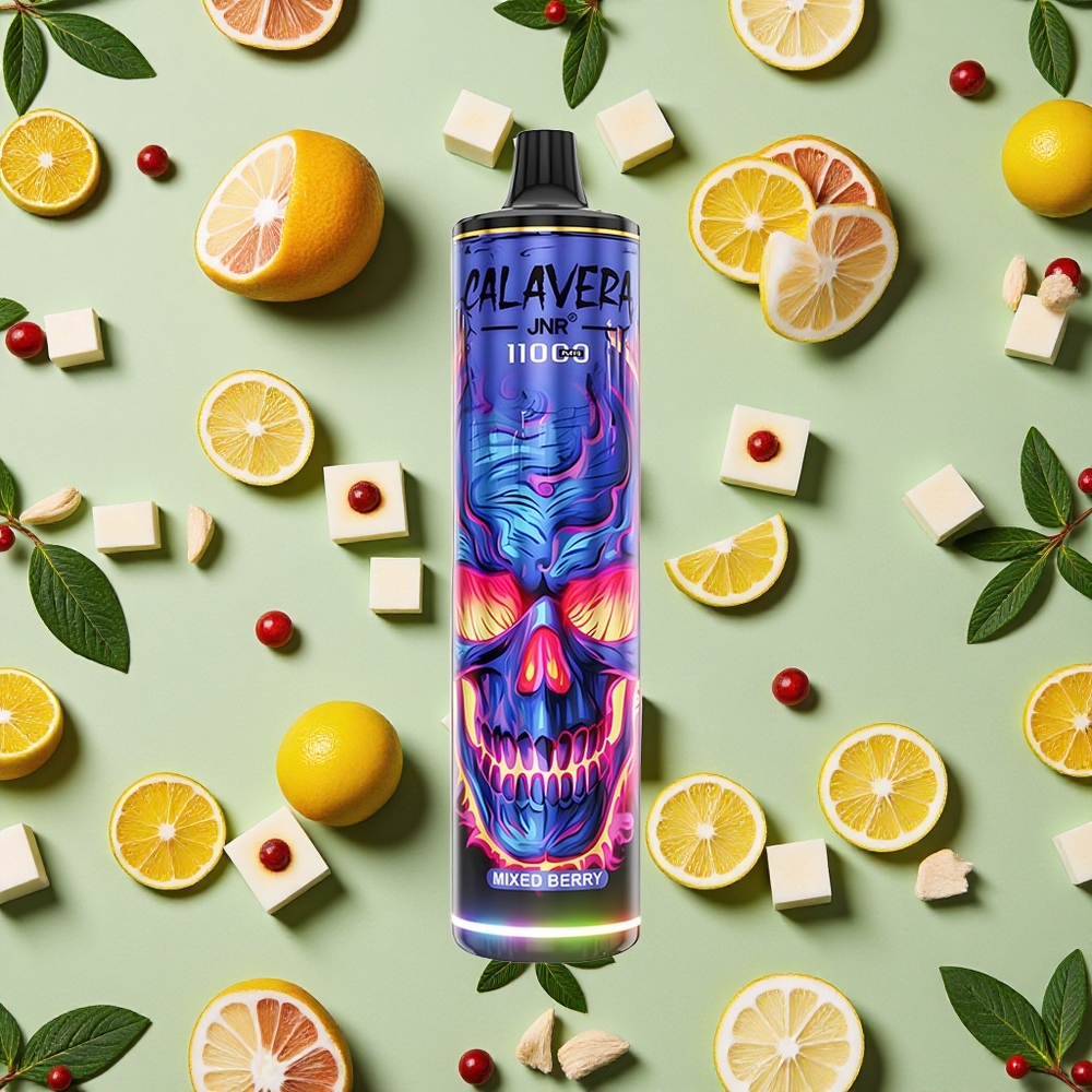 JNR Calavera 11000 Puffs 21ml E-líquido Bagas Misturadas Vape descartável