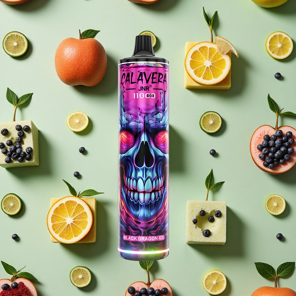 JNR Calavera 11000 Puffs 21ml E-líquido Dragão Negro Gelo