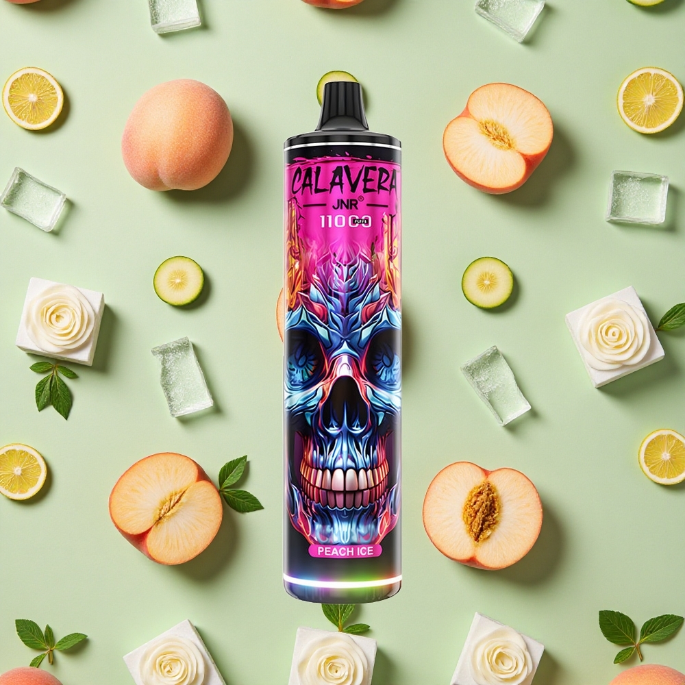 JNR Calavera 11000 Puffs 21ml E-líquido Pêssego Gelo