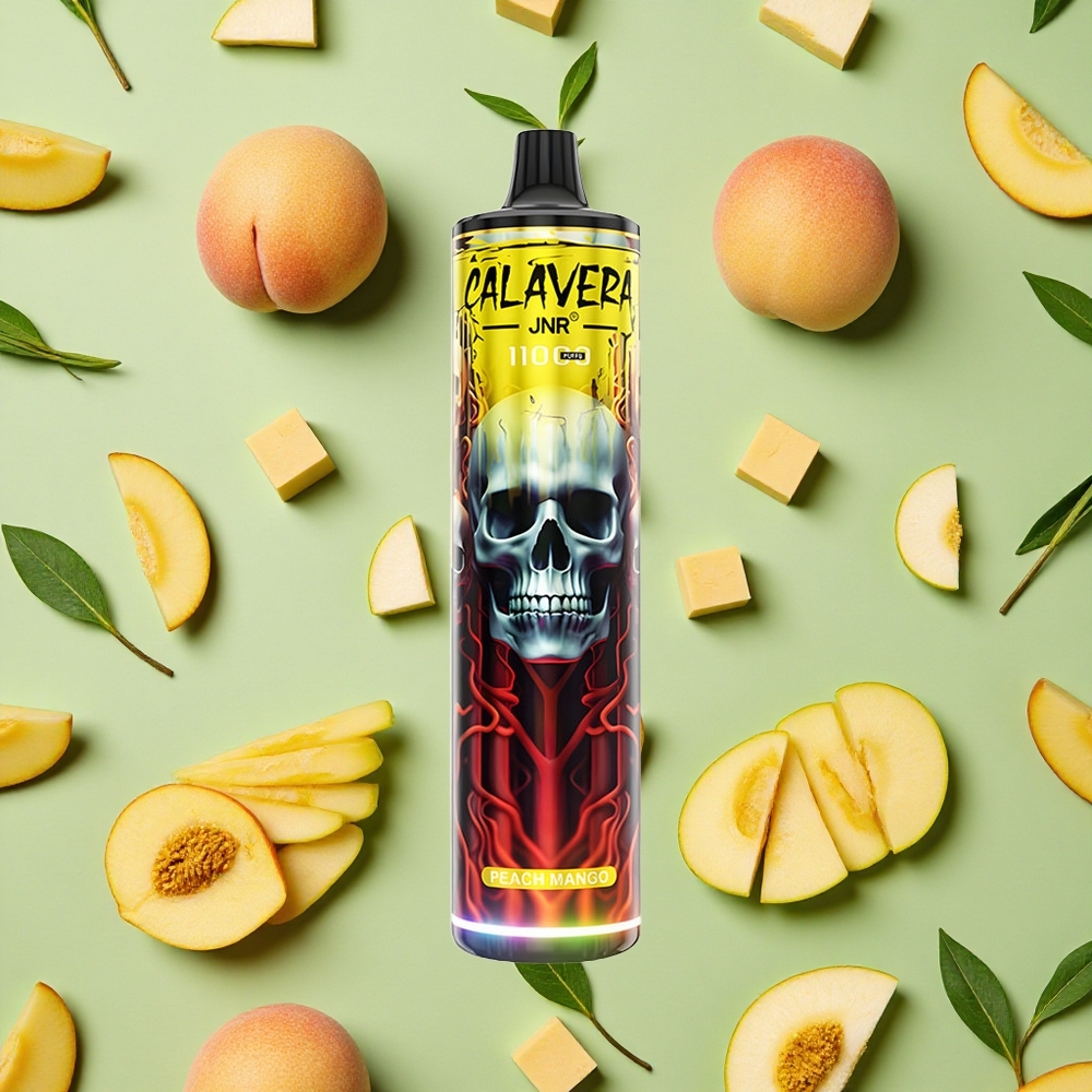 JNR Calavera 11000 Puffs 21ml E-líquido Pêssego Manga Vape descartável