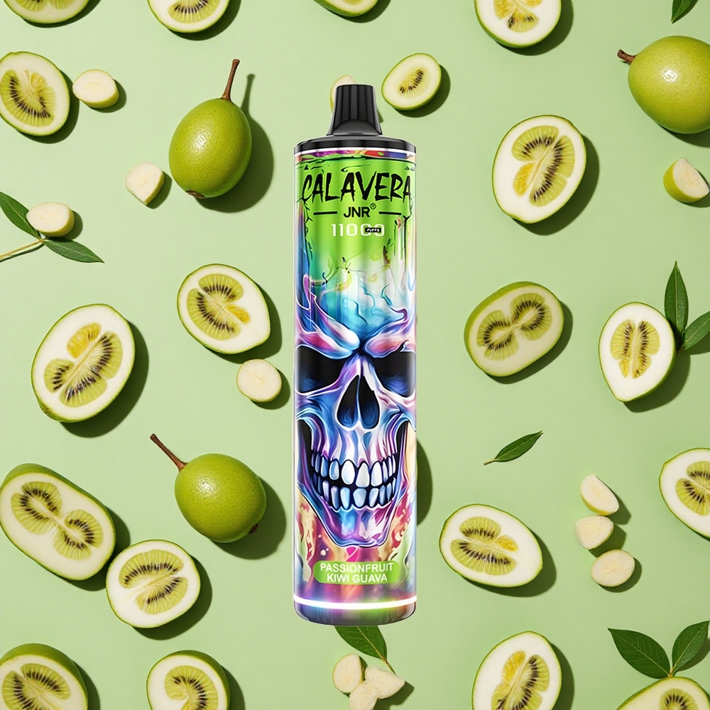 JNR Calavera 11000 Puffs Dispositivo Vape Maracujá Kiwi Goiaba 21ml E-líquido 850mAh