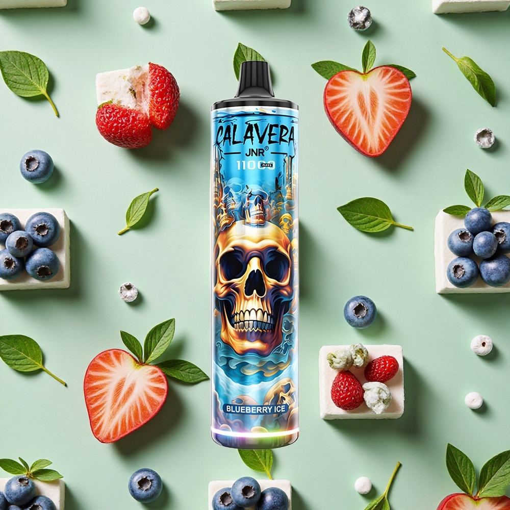 JNR Calavera 11000 Puffs Mirtilo Gelo 850mAh 21ml E-líquido