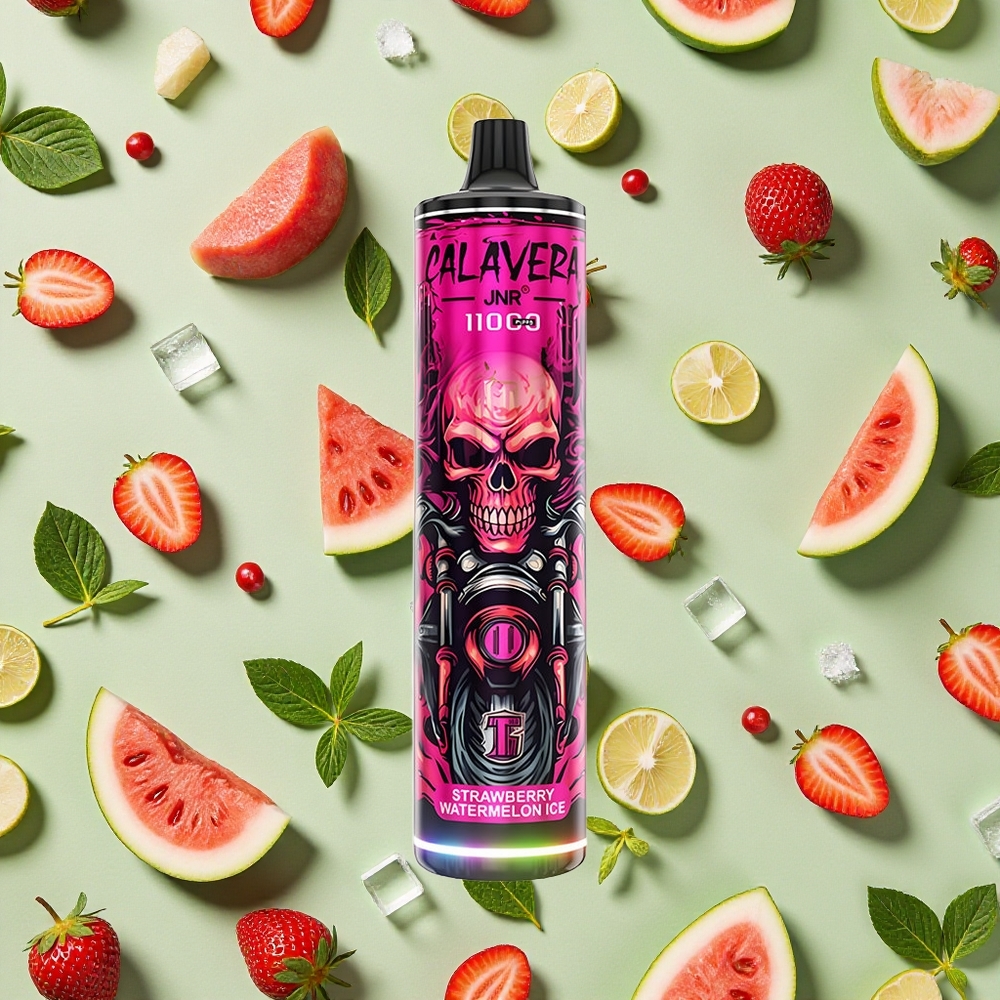 JNR Calavera 11000 Puffs Morango Melancia Gelo 21ml E-líquido 850mAh