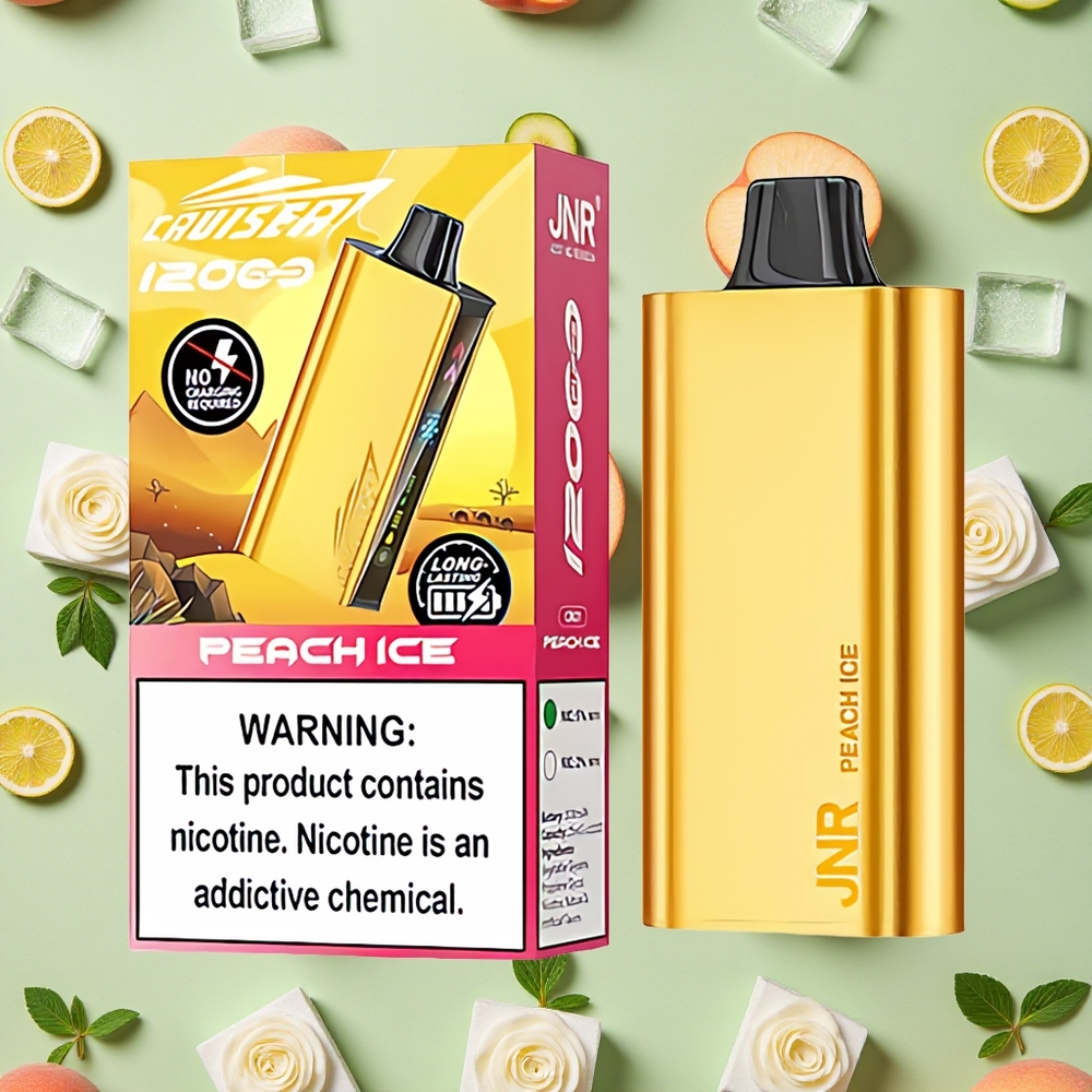JNR Cruiser 12000 Puffs 25ml E-líquido Pêssego Gelo