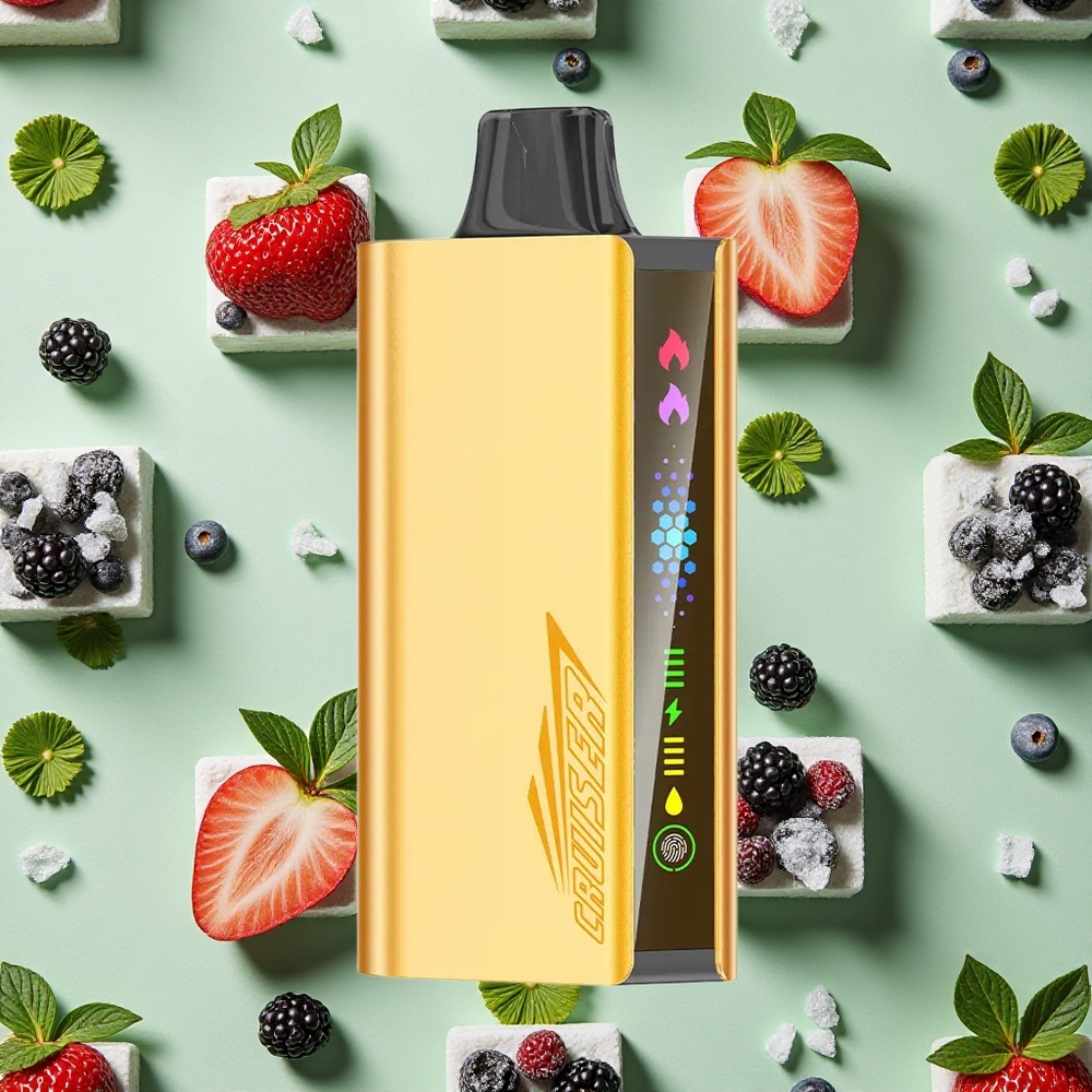 JNR Cruiser 12000 Puffs Vape Descartável Sem Recarga Mirtilo Gelo com Bateria 3500 mAh