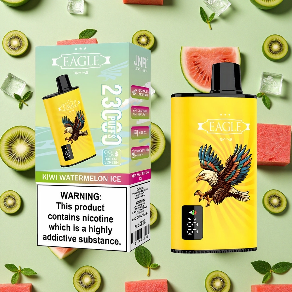 JNR EAGLE Smart 23000 Puffs 25ml E-líquido Kiwi Melancia Gelada Vape descartável