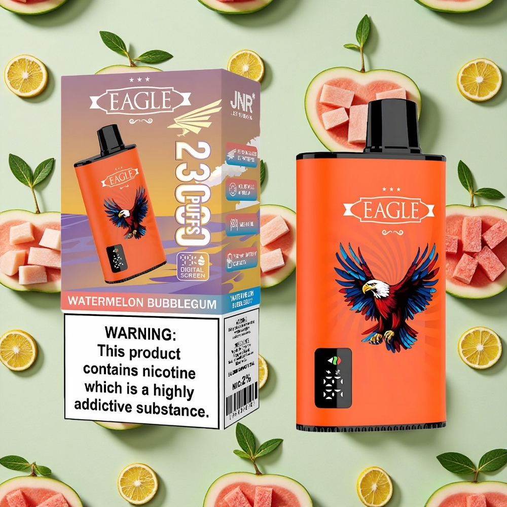 JNR EAGLE Smart 23000 Puffs Tela Digital 25ml E-líquido Melancia Chiclete Vape descartável