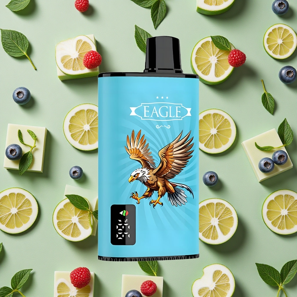 JNR EAGLE Smart 23000 Puffs Tela Digital 25ml E-líquido Mirtilo Framboesa Azeda Vape descartável