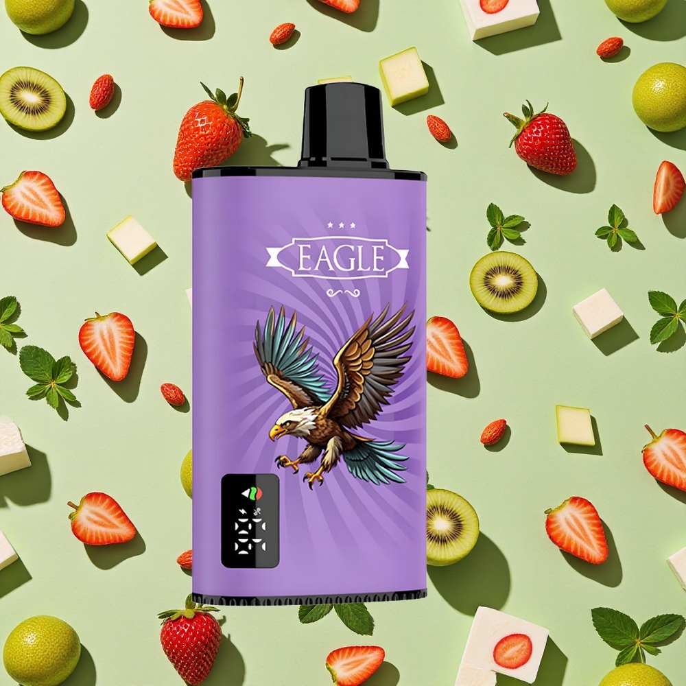 JNR EAGLE Smart 23000 Puffs Tela Digital 25ml E-líquido Morango Kiwi