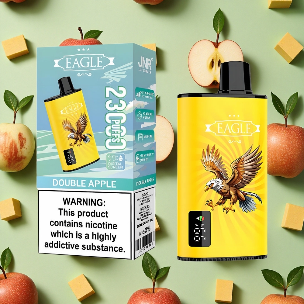 JNR EAGLE Smart 23000 Puffs Tela Digital Maçã Dupla Vape descartável