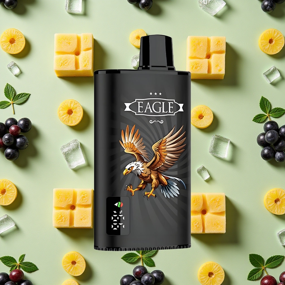 JNR EAGLE Smart 23000 Puffs Tela Digital e Bateria 750mAh Groselha Manga Gelo Vape descartável