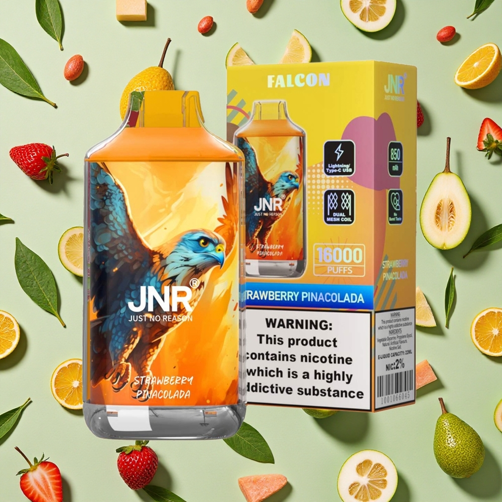 JNR Falcon 16000 Puffs 22ml E-líquido Morango Pina Colada