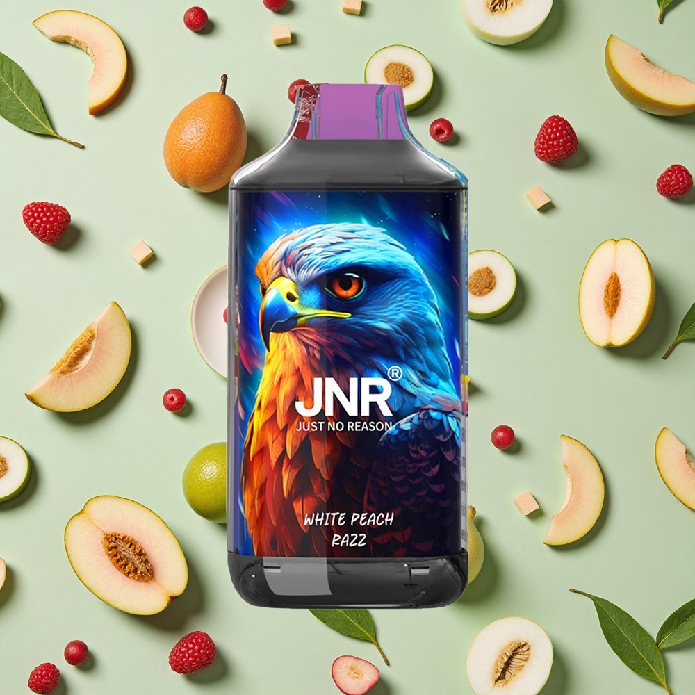 JNR Falcon 16000 Puffs 22ml E-líquido Pêssego Branco Razz