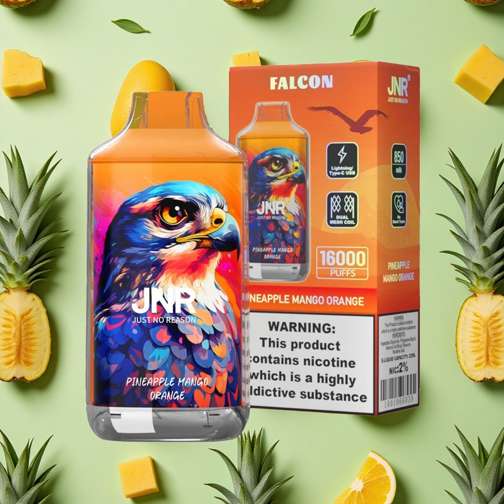JNR Falcon 16000 Puffs Abacaxi Manga Laranja