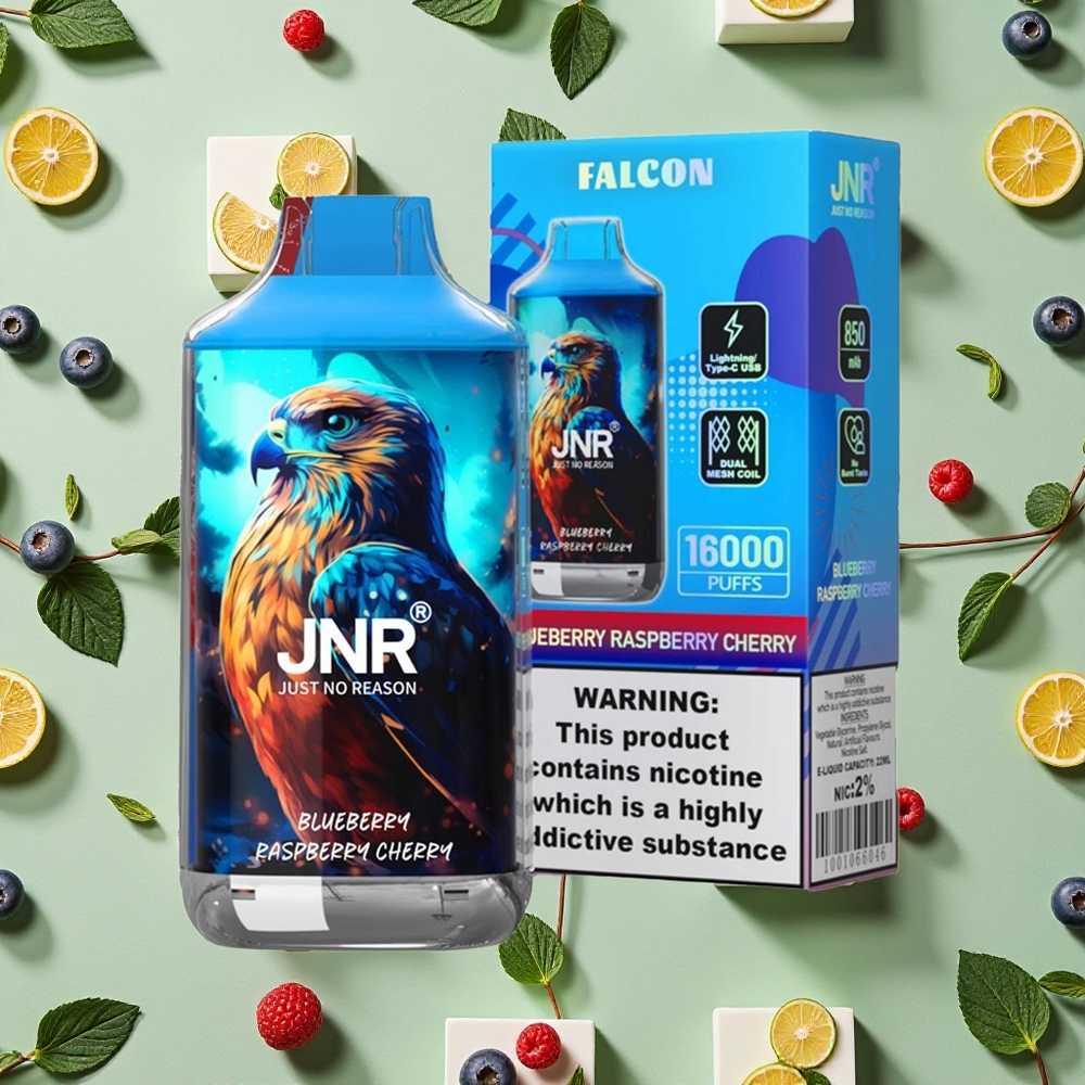 JNR Falcon 16000 Puffs Mirtilo Framboesa Cereja