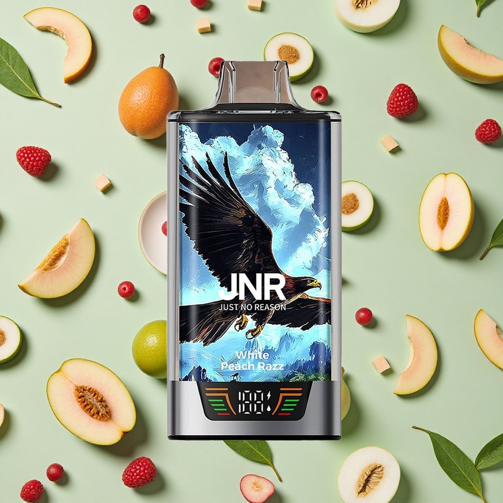 JNR Falcon Pro 28000 Puffs 30ml E-líquido Pêssego Branco Framboesa Descartável