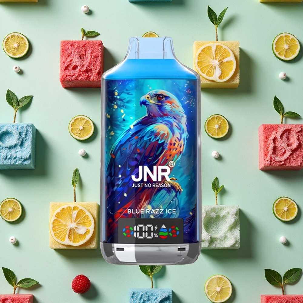 JNR Falcon X 18000 Puffs 24ml E-líquido Azul Framboesa Gelo