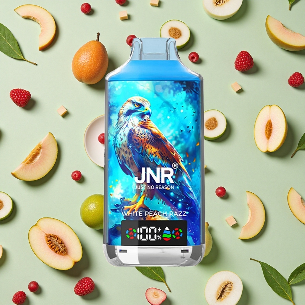 JNR Falcon X 18000 Puffs 24ml E-líquido Pêssego Branco Razz