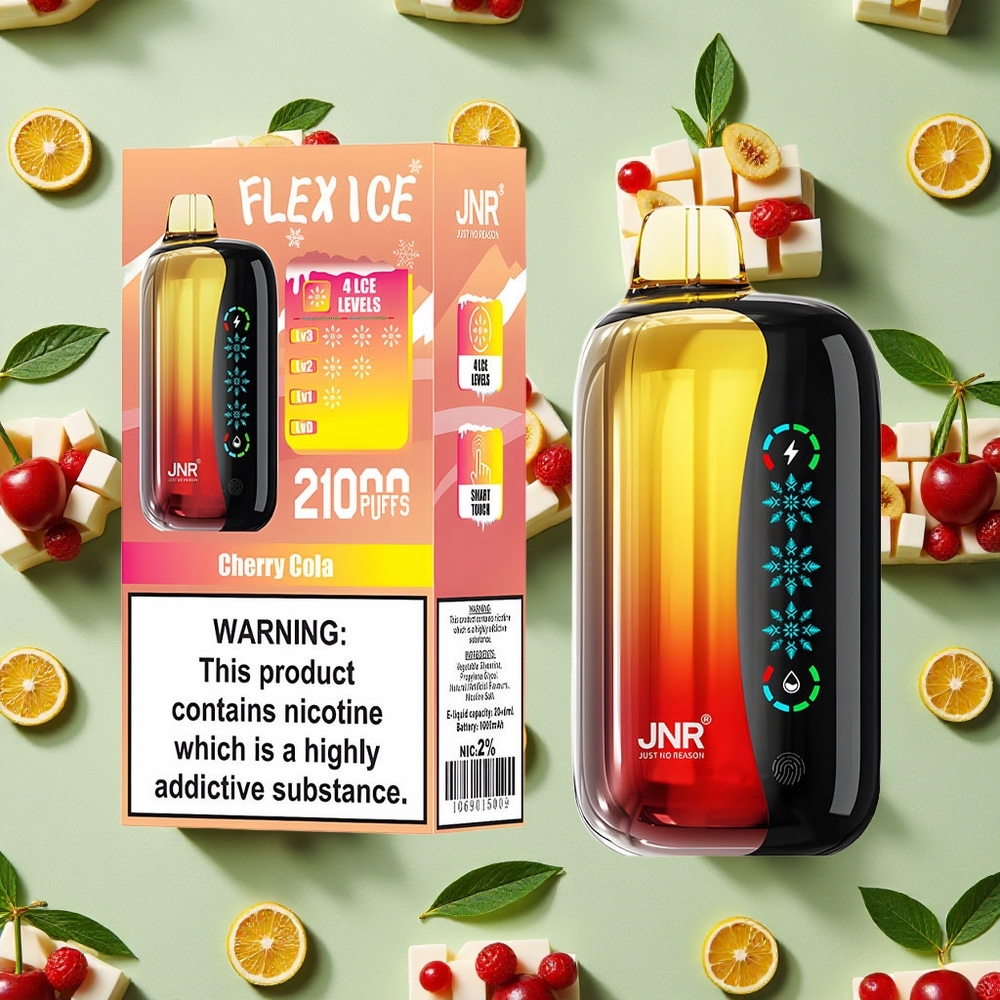 JNR Flex Ice 21000 Puffs 26ml E-líquido Vape Cereja Cola
