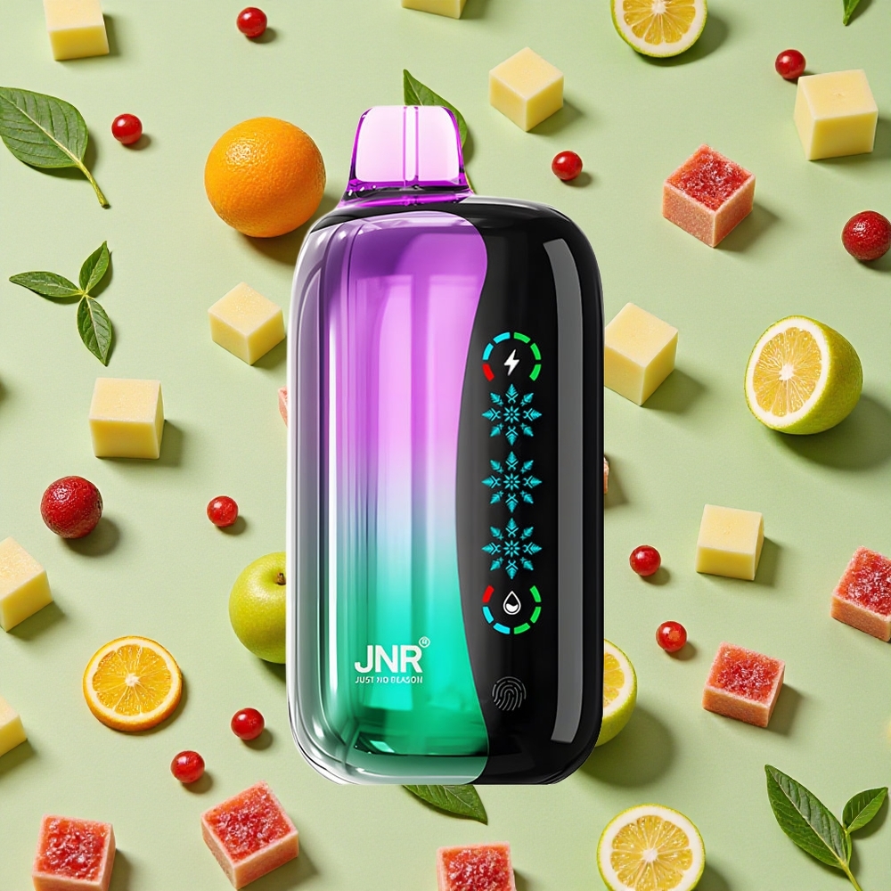 JNR Flex Ice 21000 Puffs Vape Ajustável Gomas de Cereja Ácida