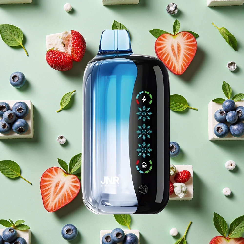 JNR Flex Ice 21000 Puffs Vape descartável Mirtilo Gelo Ajustável 26ml E-líquido