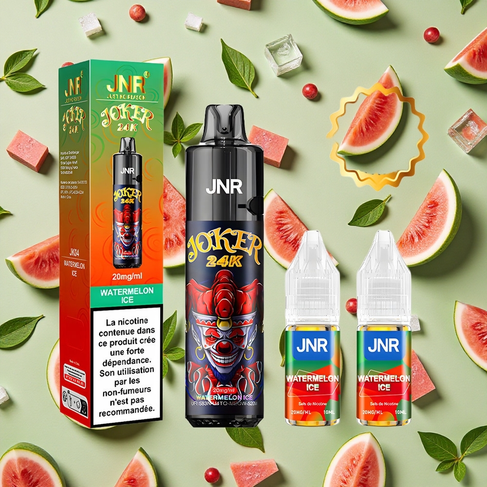 JNR Joker 24000 Puffs 2+10ml E-líquido Pod Melancia Gelo Vape descartável