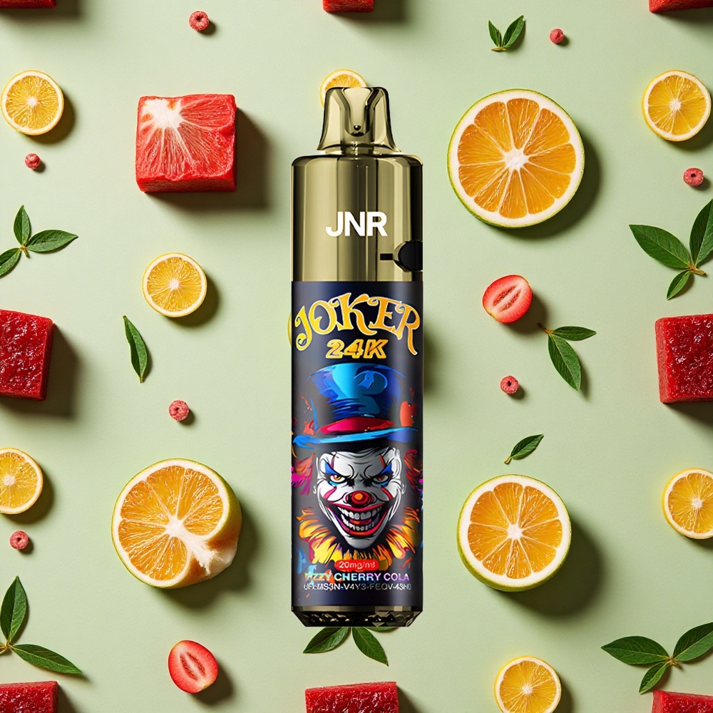 JNR Joker 24000 Puffs 2 Nicotina Cereja Cola Fizzy Vape descartável