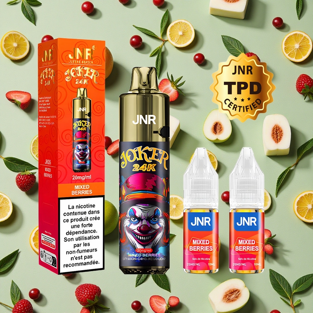 JNR Joker 24000 Puffs Frutas Vermelhas Vape descartável