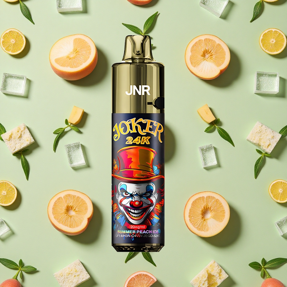 JNR Joker 24000 Puffs Pêssego de Verão e Gelo Vape descartável