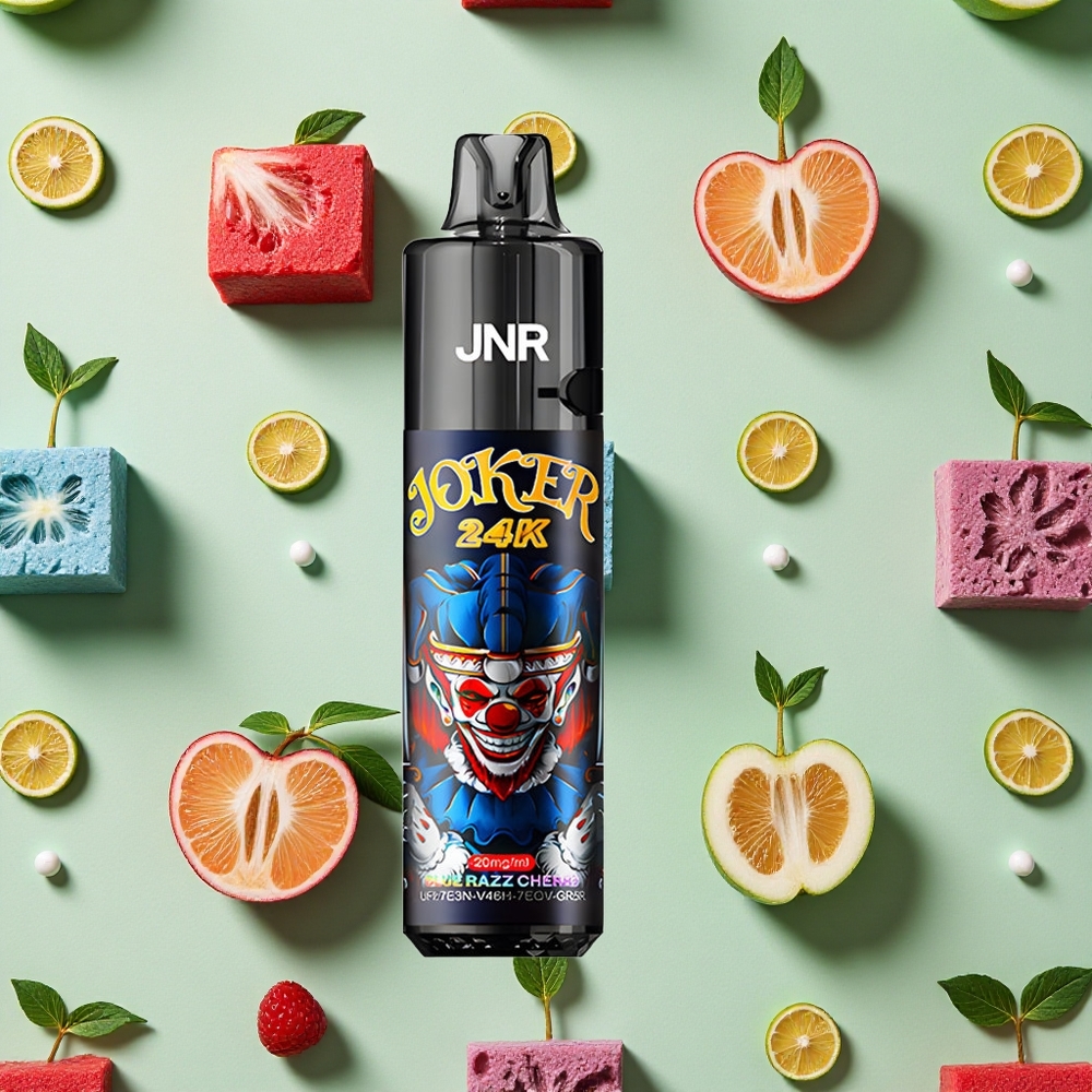 JNR Joker 24000 Puffs Vape descartável Azul Framboesa Cereja 2 Nicotina 800mAh