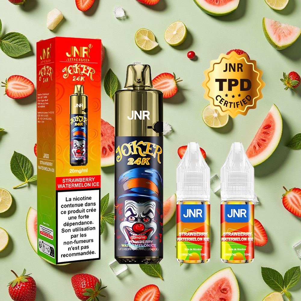 JNR Joker 24K Puffs 24000 Moradas Morango Melancia Gelo 2 Nicotina 800mAh Bateria