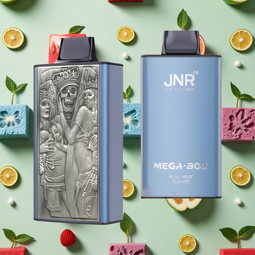 JNR Mega Box 25000 Puffs 30ml E-líquido Azul Framboesa Cereja