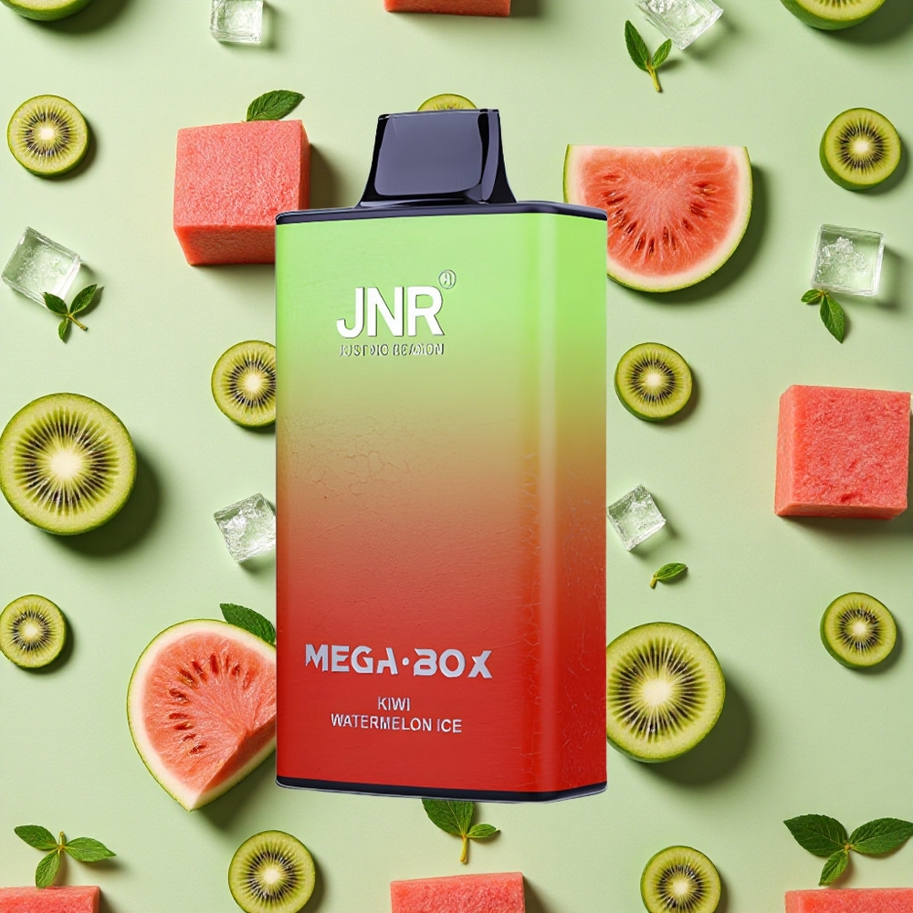 JNR Mega Box 25000 Puffs 30ml E-líquido Kiwi Melancia Gelo Vape descartável