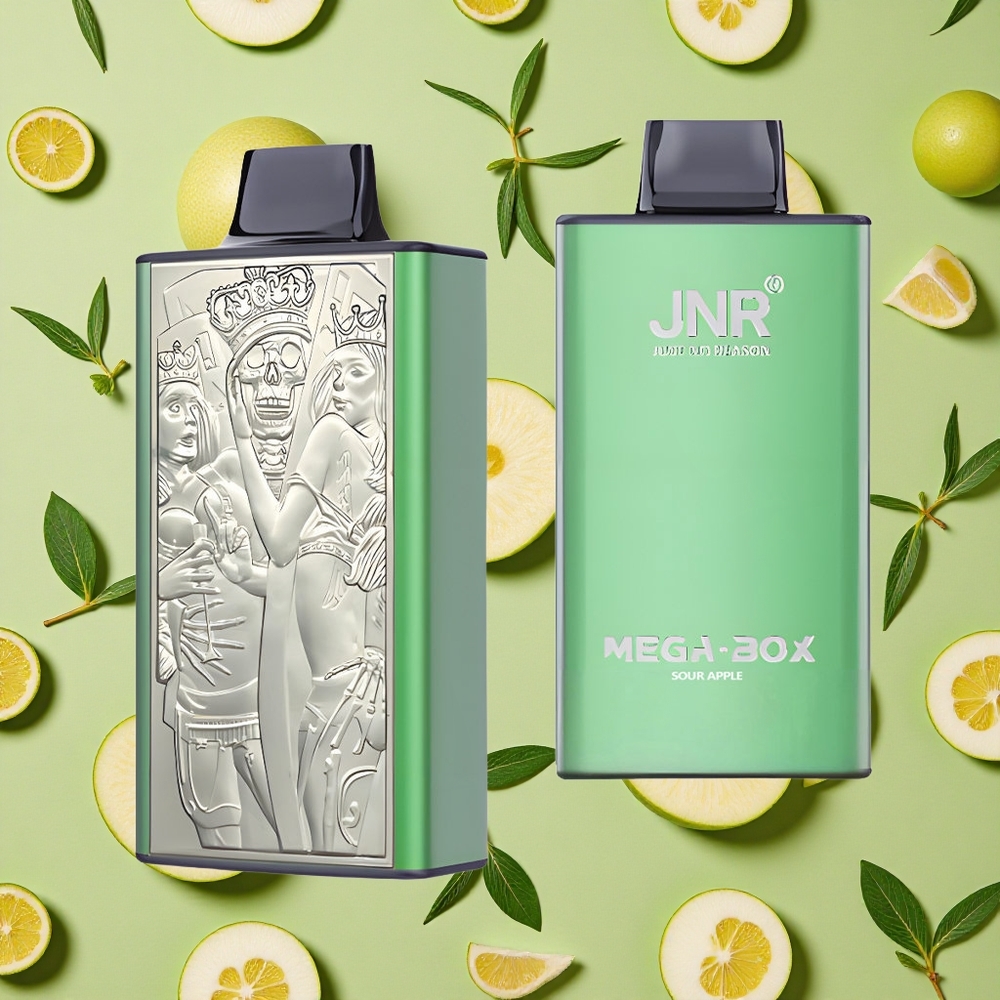 JNR Mega Box 25000 Puffs 30ml E-líquido Maçã Azeda Vape descartável