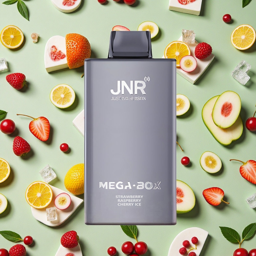 JNR Mega Box 25000 Puffs Morango Framboesa Cereja Gelo 30ml E-líquido 850mAh