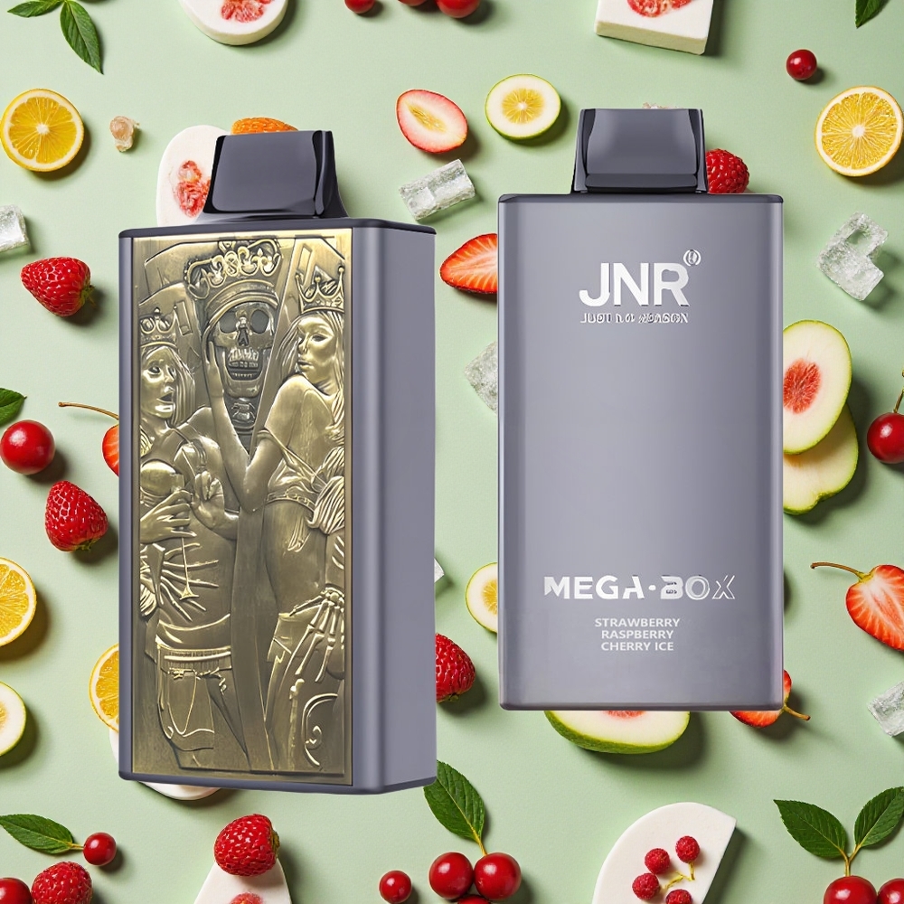 JNR Mega Box 25000 Puffs Morango Framboesa Cereja Gelo 30ml E-líquido 850mAh
