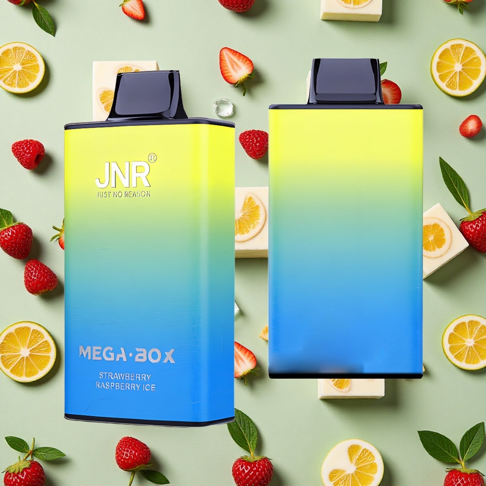 JNR Mega Box 25000 Tiragens Morango Framboesa Gelo Vape descartável
