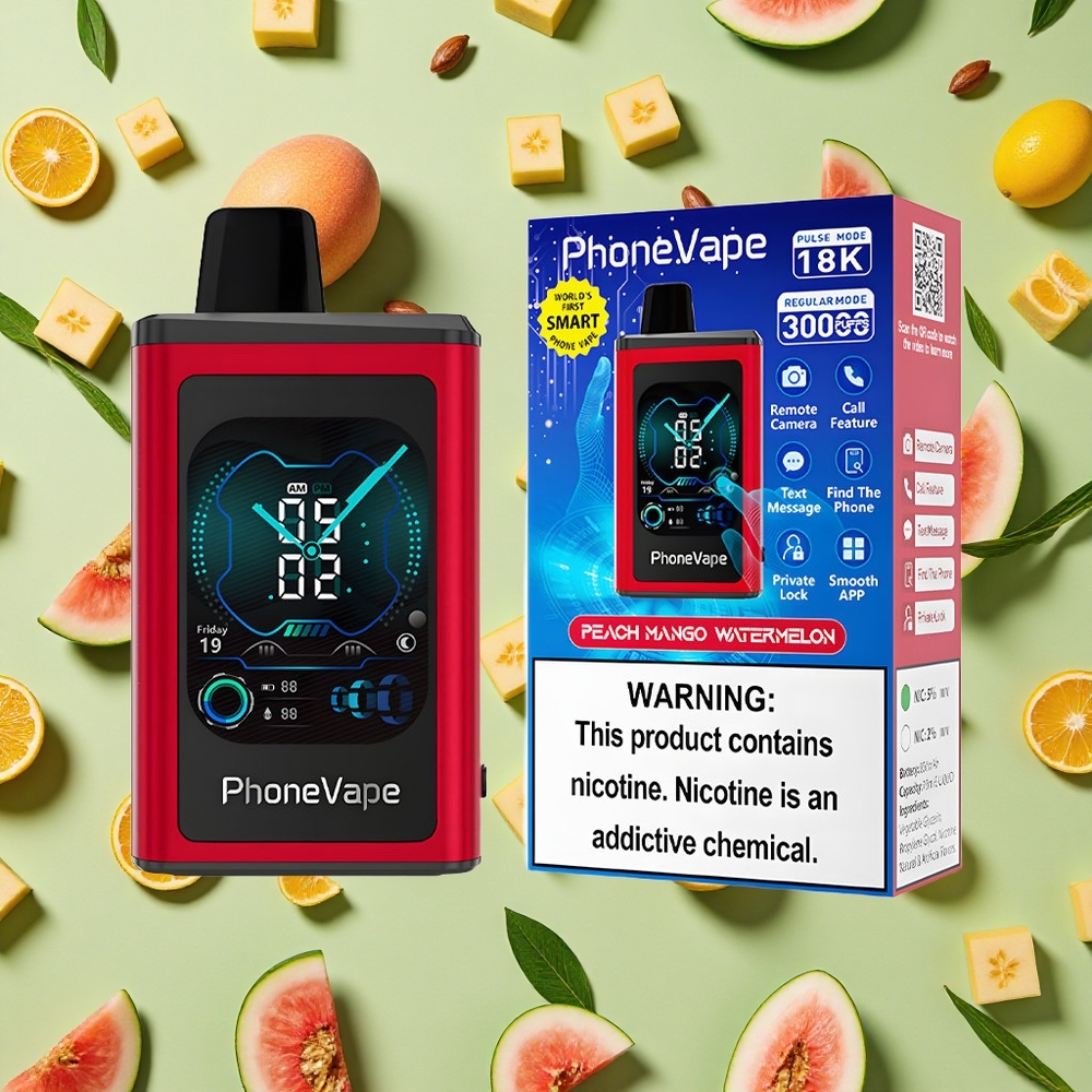 JNR PhoneVape 30000 Puffs 850mAh Turbo Pêssego Manga Melancia Vape descartável