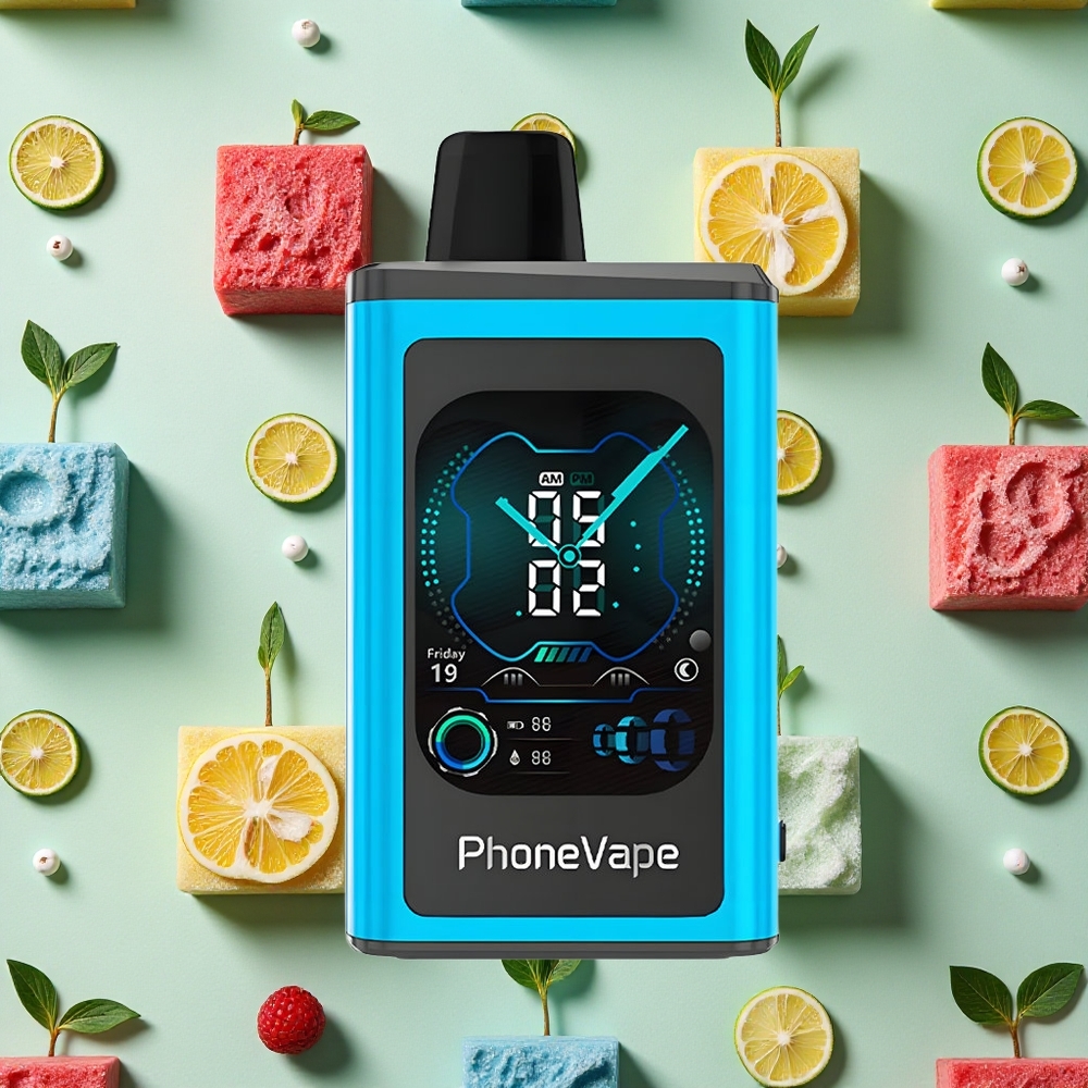 JNR PhoneVape 30000 puffs Tela Completa Vape descartável Mirtilo Gelado