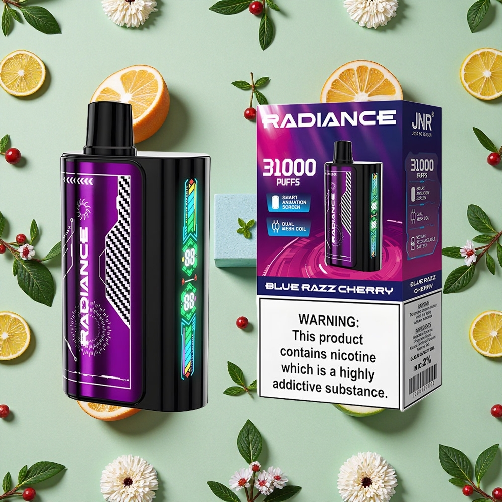 JNR Radiance 31000 Bateria 950 mAh Mirtilo Cereja Vape descartável