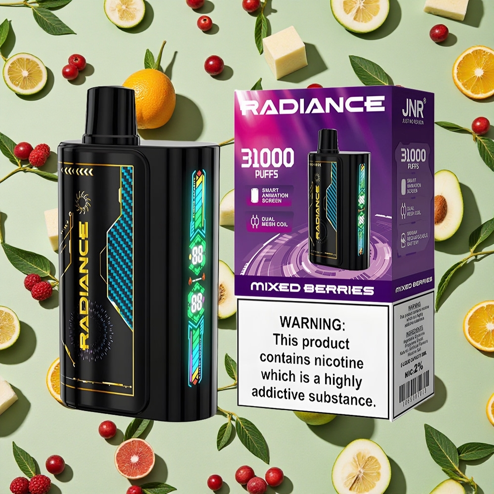 JNR Radiance 31000 Puffs 28ml E-líquido Frutas Vermelhas