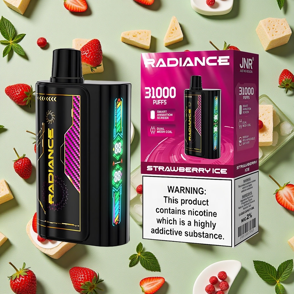 JNR Radiance 31000 Puffs 28ml E-líquido Morango Gelado